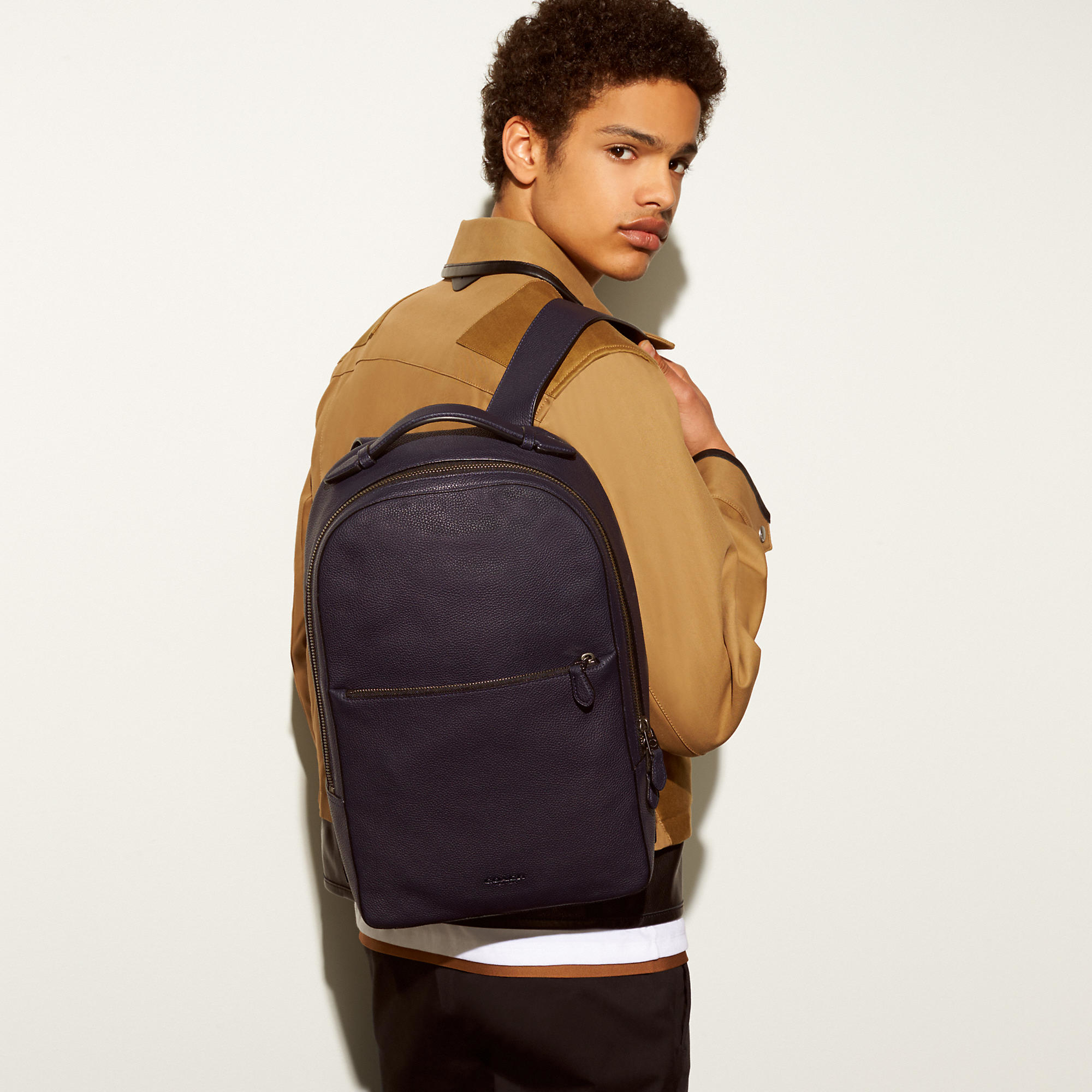 COACH Metropolitan Soft Backpack In Refined Pebble Leather in Black